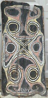 Papua New Guinea Double Panel Bark Painting Midcentury Indigenous Sepik River