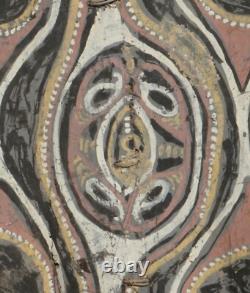 Papua New Guinea Double Panel Bark Painting Midcentury Indigenous Sepik River
