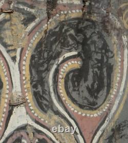 Papua New Guinea Double Panel Bark Painting Midcentury Indigenous Sepik River