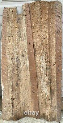 Papua New Guinea Double Panel Bark Painting Midcentury Indigenous Sepik River