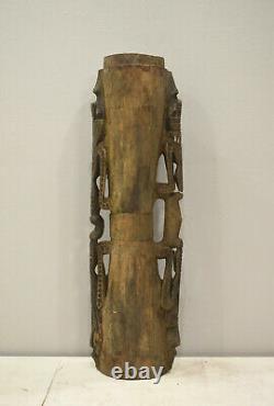 Papua New Guinea Drum Siassi Wood Carved Tribal Drum