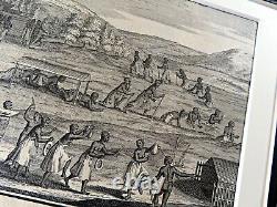 Papua New Guinea Ethnographic Funeral Ceremony Antique Print 1738 Picart Moubach
