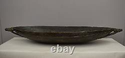 Papua New Guinea Feasting Bowl Ceremonial Alligator Handles