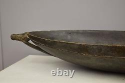 Papua New Guinea Feasting Bowl Ceremonial Alligator Handles