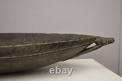 Papua New Guinea Feasting Bowl Ceremonial Alligator Handles