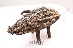 Papua New Guinea Fiber Woven Suspension Spirit Figure Pig Iatmul People 14