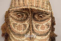 Papua New Guinea Gable Mask Woven Rattan Kangingara Village Black Water Lakes
