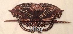 Papua New Guinea Genuine Bird of Paradise Wood Carving