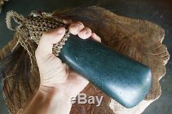 Papua New Guinea Green Hard Stone Nephrite Basalt Asmat Tribe Axe Head Hunter