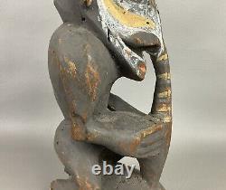 Papua New Guinea Hand-Carved Shaman Magic Water Spirit Statue Rare