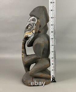 Papua New Guinea Hand-Carved Shaman Magic Water Spirit Statue Rare