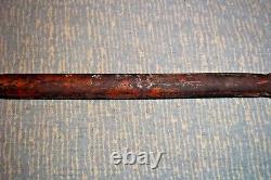 Papua New Guinea Hand Carved Wood Spear Sepik River Tribe Authentic Old 4'f 7in