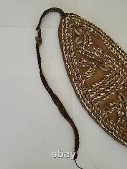 Papua New Guinea Headband Pig Teeth Necklace 1970s Vintage Woven Rafia Grass