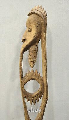 Papua New Guinea Hook Figure One Leg Yipwon Villiage Black Water Lakes