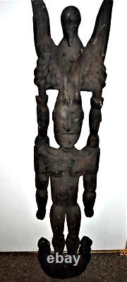 Papua New Guinea Huge Sepik Hook Figure, 42 1900s