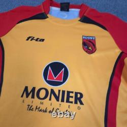 Papua New Guinea Jersey Mens MEDIUM Yellow Short Sleeve Rugby union PNG Size M