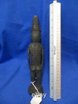 Papua New Guinea Kamanibit Tribe Male Ancestor Figure Statue Carved Wood Shell