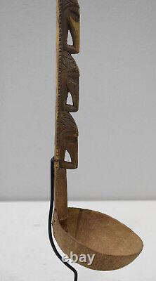 Papua New Guinea Ladle/Dipper Ceremonial Carved Wood Ladle