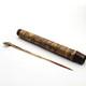 Papua New Guinea Lime Container with Spatula Carved Tribal