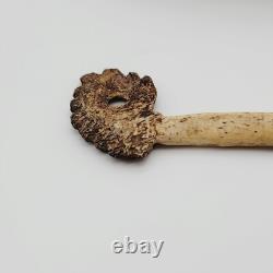 Papua New Guinea Lime Container with Spatula Carved Tribal