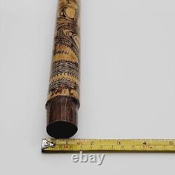 Papua New Guinea Lime Container with Spatula Carved Tribal