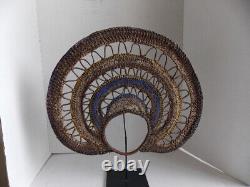 Papua New Guinea Mask Abelam Woven Headdress 17 diameter Excellent