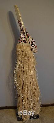 Papua New Guinea Mask Baining Female Day Dance Mask Bark Cloth Baining Mask