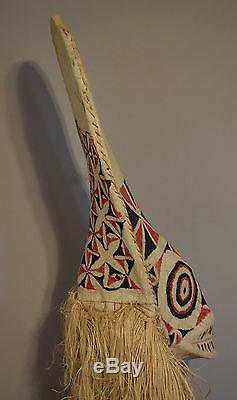 Papua New Guinea Mask Baining Female Day Dance Mask Bark Cloth Baining Mask