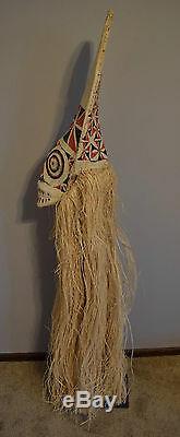 Papua New Guinea Mask Baining Female Day Dance Mask Bark Cloth Baining Mask