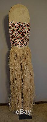 Papua New Guinea Mask Baining Female Day Dance Mask Bark Cloth Baining Mask