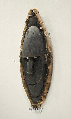 Papua New Guinea Mask Black Wood Lower Sepik River Savi Mask