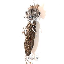 Papua New Guinea Mask Folk Art Cylinder Penis Sheath 16 inch