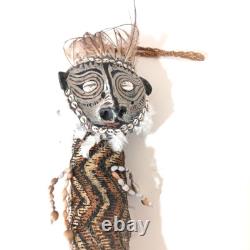Papua New Guinea Mask Folk Art Cylinder Penis Sheath 16 inch