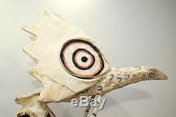 Papua New Guinea Mask Kavat Baining Bird Face Fire Dance Bark Cloth Mask
