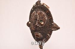 Papua New Guinea Mask Yam Turtle Kaminbit Village W STAND Oceanic
