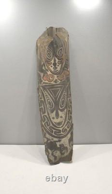 Papua New Guinea Mens Hut Wood Bark Painting