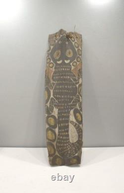 Papua New Guinea Mens Hut Wood Bark Painting