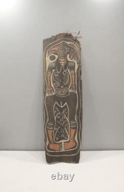 Papua New Guinea Mens Hut Wood Bark Painting