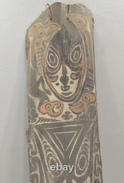 Papua New Guinea Mens Hut Wood Bark Painting