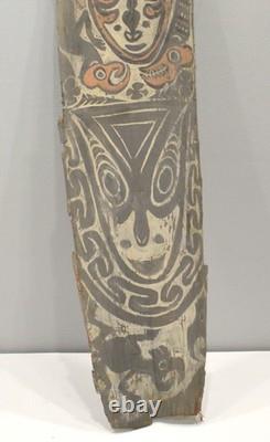 Papua New Guinea Mens Hut Wood Bark Painting