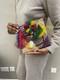 Papua New Guinea Natural Fibre Muruk Sepik Tasseled Colourful Basket Tote Bag