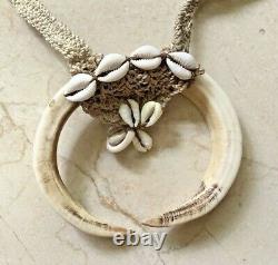 Papua New Guinea Necklace Pig Tusk/Shell Handcrafted Wealth Necklace