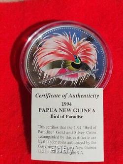 Papua New Guinea (PNG) BIRD OF PARADISE 25 KINA Silver Coin (136 g, 0.925 Ag)