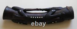 Papua New Guinea PNG Carved Wooden Hand Drum Kundu Tribal Art 48cm Long