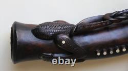 Papua New Guinea PNG Carved Wooden Hand Drum Kundu Tribal Art 48cm Long