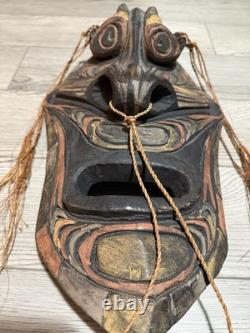 Papua New Guinea PNG Sepik River-Handcrafted Wooden Mask Wall Art Vintage