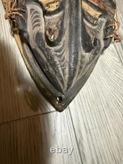Papua New Guinea PNG Sepik River-Handcrafted Wooden Mask Wall Art Vintage