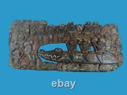 Papua New Guinea Png Storyboard With Canoe With Crocodile Prow