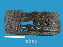 Papua New Guinea Png Storyboard With Canoe With Crocodile Prow