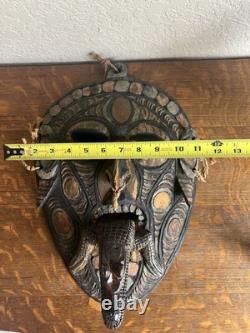 Papua New Guinea Savi Cultural Mask Featuring Crocodile Tongue